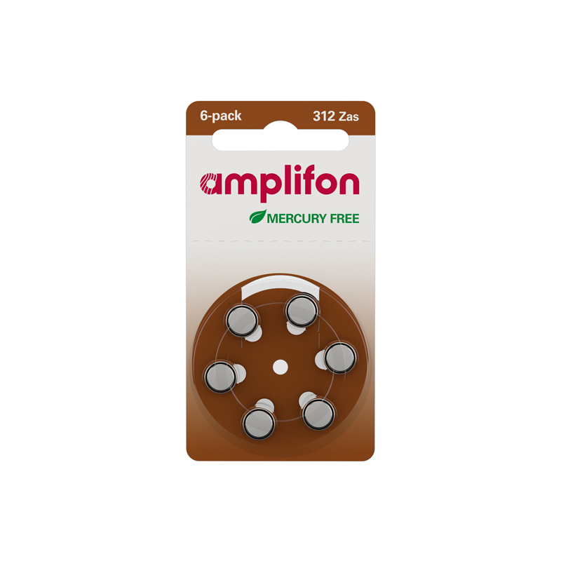 Batteries Pack of 6 Size 312 Batteries on Amplifon